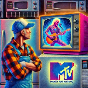 Imagen que refleja el significado de Money for Nothing de Dire Straits